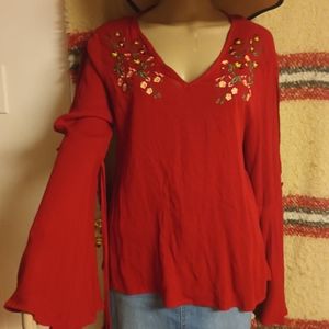 Beautiful red summer blouse